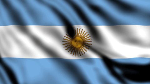argentina flag. 4K videos. 3D Video Animation
