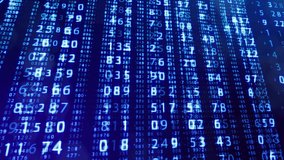 3d loop background, concept of digital data processing, calculation and visualization of computation. Counters of numbers in rows of lines on plane. Blue digital information bg with numbers. Sci-fi bg - Powered by Shutterstock - Get 15% off with code: PIKWIZARD15