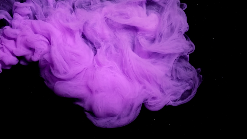 pink ink cloud black background