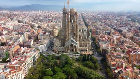 Temple Expiatori La Sagrada Familia in Barcelona, Catalonia, Spain.