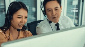 Customer support call center provide data with envisional graphic . Business and communication technology concept . - Powered by Shutterstock - Get 15% off with code: PIKWIZARD15