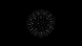 Element animation loop of a hollow virus pulsating against a black background_Science Video Element