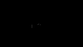 Formula animation loop of a complex hydrocarbon compound with sulfur, oxygen and diazenylium on a black background_Science Video Element