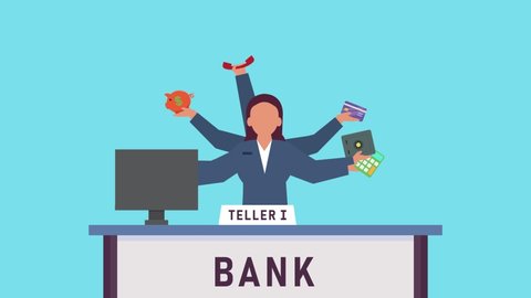 67 Bank Teller Desk Stock Video Footage - 4K and HD Video Clips |  Shutterstock