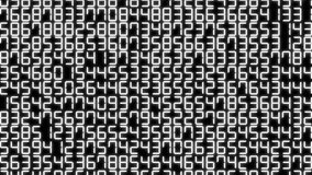 Digital numbers random numbers 7 segments background motion graphics