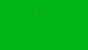 Heart shape formed with hearts on green screen background