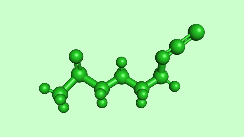 Sulforaphane molecule cruciferous vegetables component chemical structure on light green background Seamless Loop 3D 4K Royalty-Free Stock Footage #1083453586