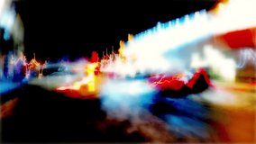 Long exposure. Motion speed effect. Abstract multicolor background. Thin fast moving lines and circles. Multicolored blurred motion lights on a black background. - Powered by Shutterstock - Get 15% off with code: PIKWIZARD15