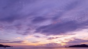 Time Lapse colorful dark clouds in sunrise time Beautiful light of nature Amazing colors of the setting sun Majestic clouds flowing in sunrise sky Evening dark clouds,Night to Day Time Lapse - Powered by Shutterstock - Get 15% off with code: PIKWIZARD15
