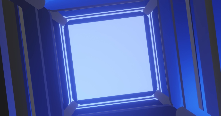 3d render with a simple background of blue squares