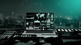 Big Data Technology for Business Finance Analytic conceptual . Modern graphic interface shows massive information of business sale report, profit chart and stock market trends analysis . - Powered by Shutterstock - Get 15% off with code: PIKWIZARD15