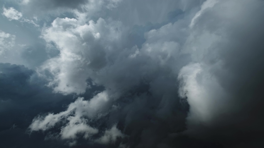Dramatic dark storm clouds are moving fast, timelapse, 4k | Shutterstock HD Video #1083487327