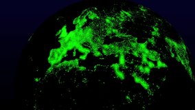 Earth Illuminations City Lights Flashing Space 3DCG Motion Graphics