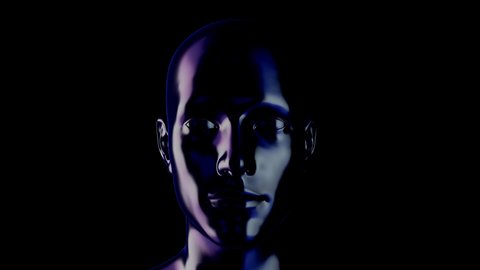 Abstract reflection metal woman body on black background. Modern fashion 3d animation. Technological digital concept. Creative futuristic motion art. स्टॉक वीडियो