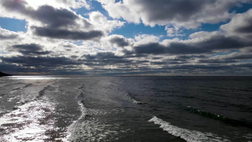 Excellent cloud bounce over Lake Michigan on the West Michigan Coast.