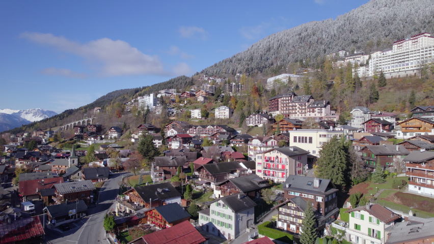 Leysin a Municipality of Switzerland Aerial View