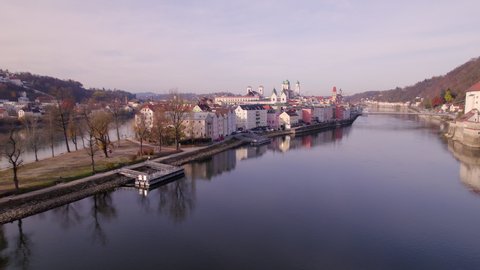 The River City of Passau in the Early Morning