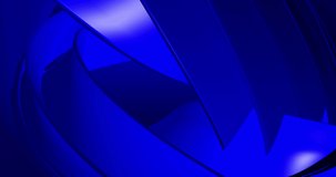 looped footage. Abstract blue background with dynamic blue 3d lines. 3D animation of blue lines. Modern video background, animated, screensaver, copy space.