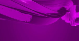 looped. Abstract Velvet Violet background with dynamic Orchid Flower color 3d lines. 3D animation of purple lines. Modern video background, animated, screensaver, copy space,