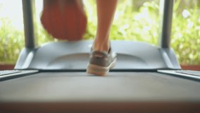 Marathon Runner In Fitness Center Sport Run Machine In Gym. Cardio Run Workout. Sportsman Sport Recreation Fitness Treadmill Gym. Fit Leg Sport Treadmill Running Home. Run Machine In Private Gym Sport - Powered by Shutterstock - Get 15% off with code: PIKWIZARD15