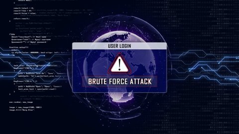 BRUTE FORCE ATTACK and Earth Connections Network, Animation, Background, Loop, 4k
