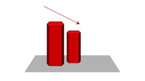 Footage of the chart chart goes down. very suitable to be added to a drop percentage in video or business, which characterizes a decline or decline - Powered by Shutterstock - Get 15% off with code: PIKWIZARD15