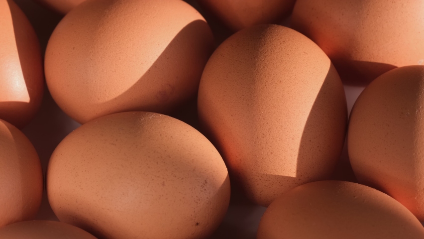Chicken egg, rotation shot, Chicken fresh raw eggs. Many fresh raw chicken egg | Shutterstock HD Video #1083568819