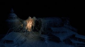 Torch Lights Dusty Table With Books And Candle Holder - Powered by Shutterstock - Get 15% off with code: PIKWIZARD15