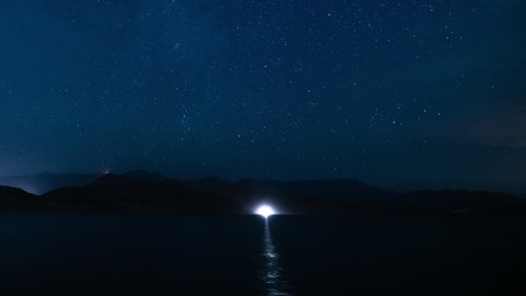 Perseid Meteor Shower North Sky Milky Way Galaxy Lake Isabella Sierra Nevada Mts California USA Pan R