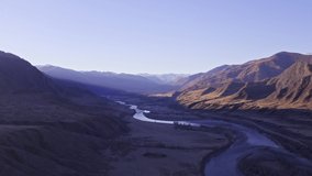 Enchanting landscapes of mountain Altai. Mountains and rivers. Filmed with a drone.