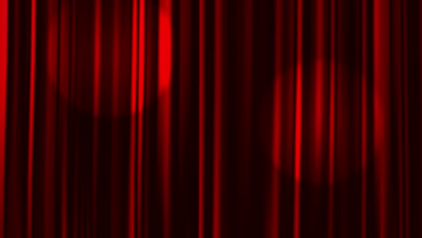Red Curtains Open with Spotlights plus Alpha Matte.
