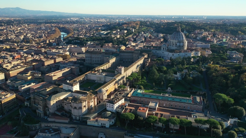 Aerial drone video of Saint Peter