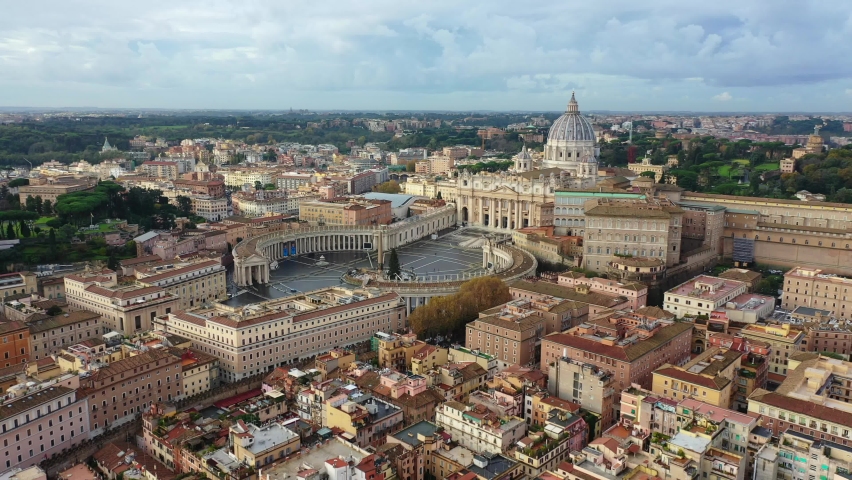Aerial drone video of Saint Peter