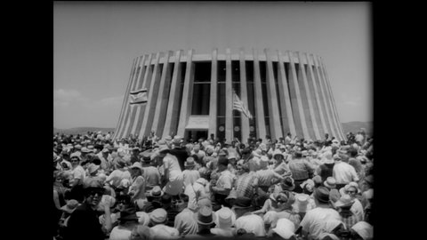 CIRCA 1966 - Israel's John F. Kennedy memorial is officially dedicated.