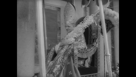 CIRCA 1964 - Pope Paul VI opens Holy Week in Rome, Italy.