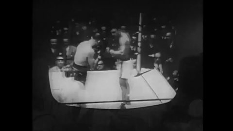 CIRCA 1953 - In this drama film, men at a bar watch a Joe Louis boxing match on TV.