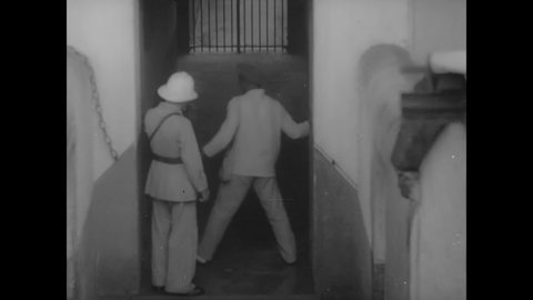 CIRCA 1939 - Prisoners are kept in solitary on Devil's Island.