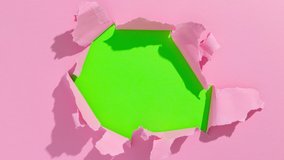 Unwrapping gift for saint Valentine's Day revealing a green screen - Stop Motion Animation - Pink bow on pink wrapping paper - Powered by Shutterstock - Get 15% off with code: PIKWIZARD15