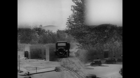 CIRCA 1936 - Roads are built in rural Minnesota.