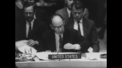 CIRCA 1964 - At a meeting of the UN's Security Council, American Ambassador Stevenson speaks on the importance of supporting southeast Asia.