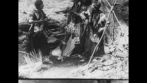 CIRCA 1920s - Carl Laemmle's silent epic "Hiawatha" is filmed in New Jersey.