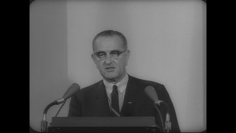 CIRCA 1964 - In a speech, LBJ declares the importance of supporting South Vietnam but also the importance in limiting a growing conflict.
