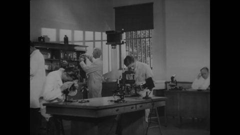 CIRCA 1936 - The WPA provides technicians and clerical workers to help New York police in their crime labs.