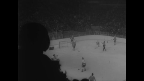CIRCA 1967 - Canada defeats Russia in the International Hockey Tournament.