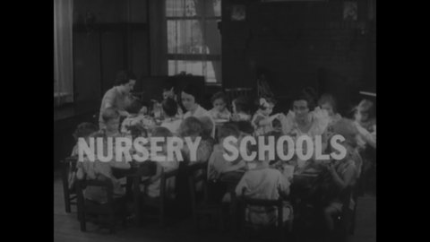 CIRCA 1936 - The WPA funds a nursery school for children of working mothers in Chicago.