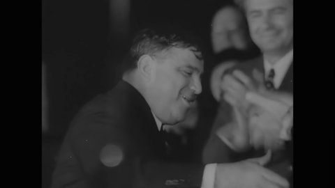CIRCA 1937 - Fiorello La Guardia calls governing a job of human interest and promises to make New York beautiful and happy.
