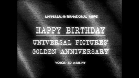 CIRCA 1962 - A celebration of Universal Studios' 50th anniversary involves looking back at Thomas Edison's Black Mariah studio in the 1910s.