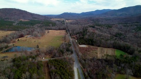 South Mountains NC, North Carolina Aerial in 4k