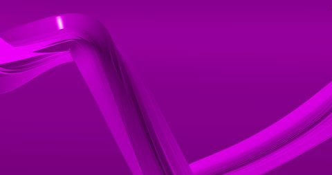looped. Abstract Velvet Violet background with dynamic Orchid Flower color 3d lines. 3D animation of purple lines. Modern video background, animated, screensaver, copy space,