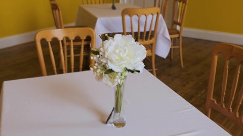 Beautiful large white rose dining table centerpiece